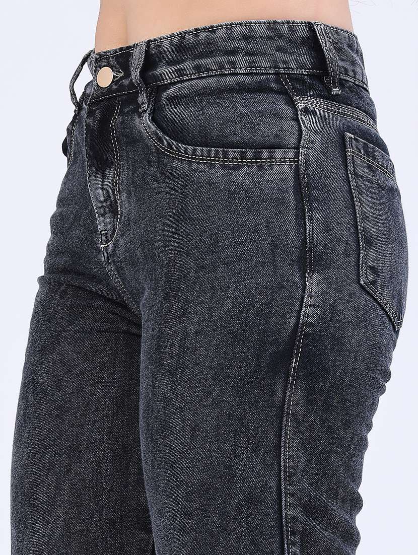 women washed mid rise bootcut jeans - 22290358 -  Standard Image - 1