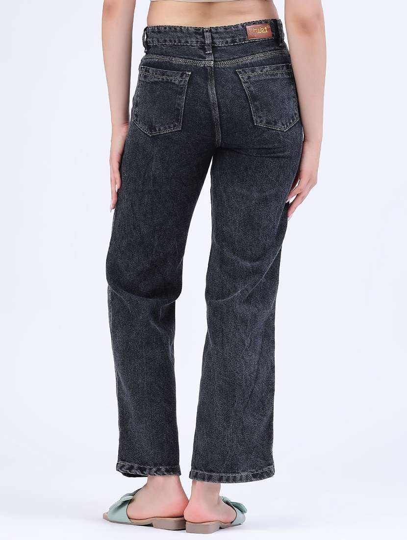 women washed mid rise bootcut jeans - 22290358 -  Standard Image - 4