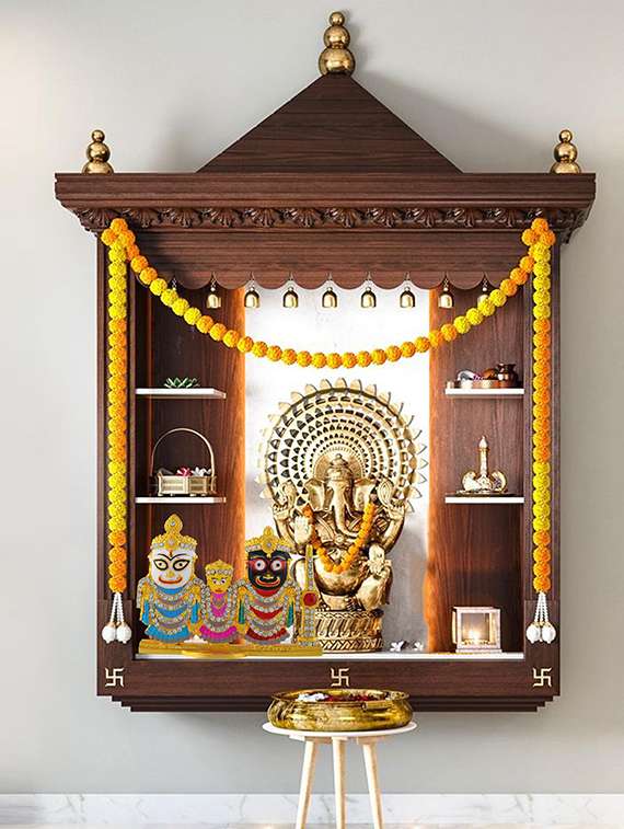brass gold meenakari lord jagannath trinity idol murti puja home car décor - 22290383 -  Standard Image - 1