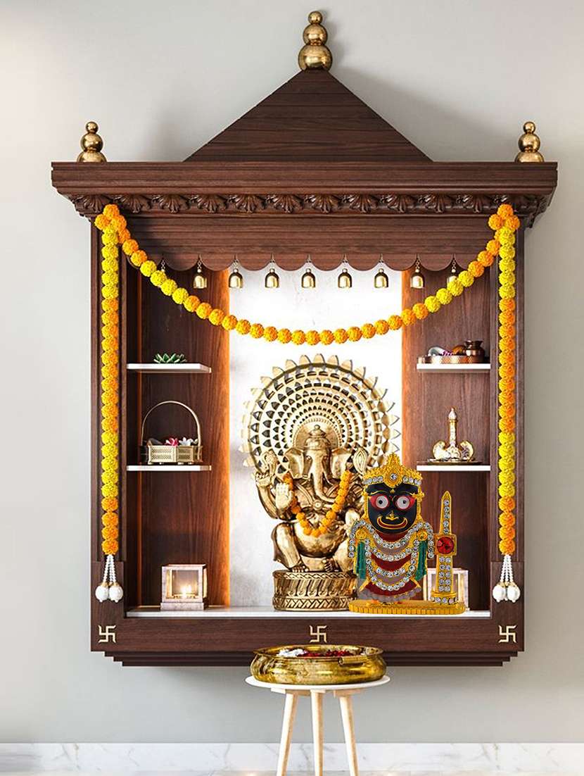 brass gold meenakari lord jagnnath idol figurine - 22290384 -  Standard Image - 1