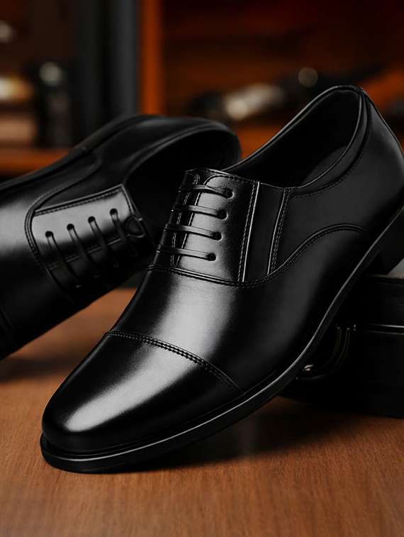 men black lace-up oxford - 22290397 -  Standard Image - 1