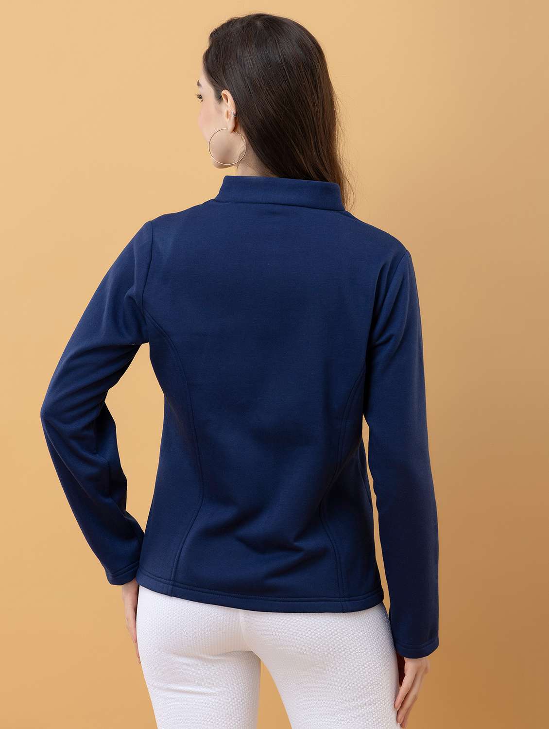 women solid long sleeve regular jacket - 22290399 -  Standard Image - 4