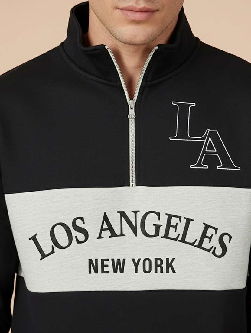 men typographic long sleeve regular fit sweatshirt - 22290428 -  Standard Image - 1