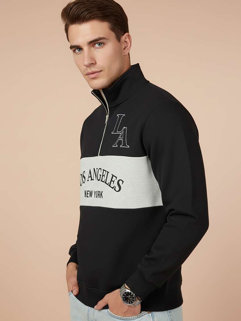men typographic long sleeve regular fit sweatshirt - 22290435 -  Standard Image - 1