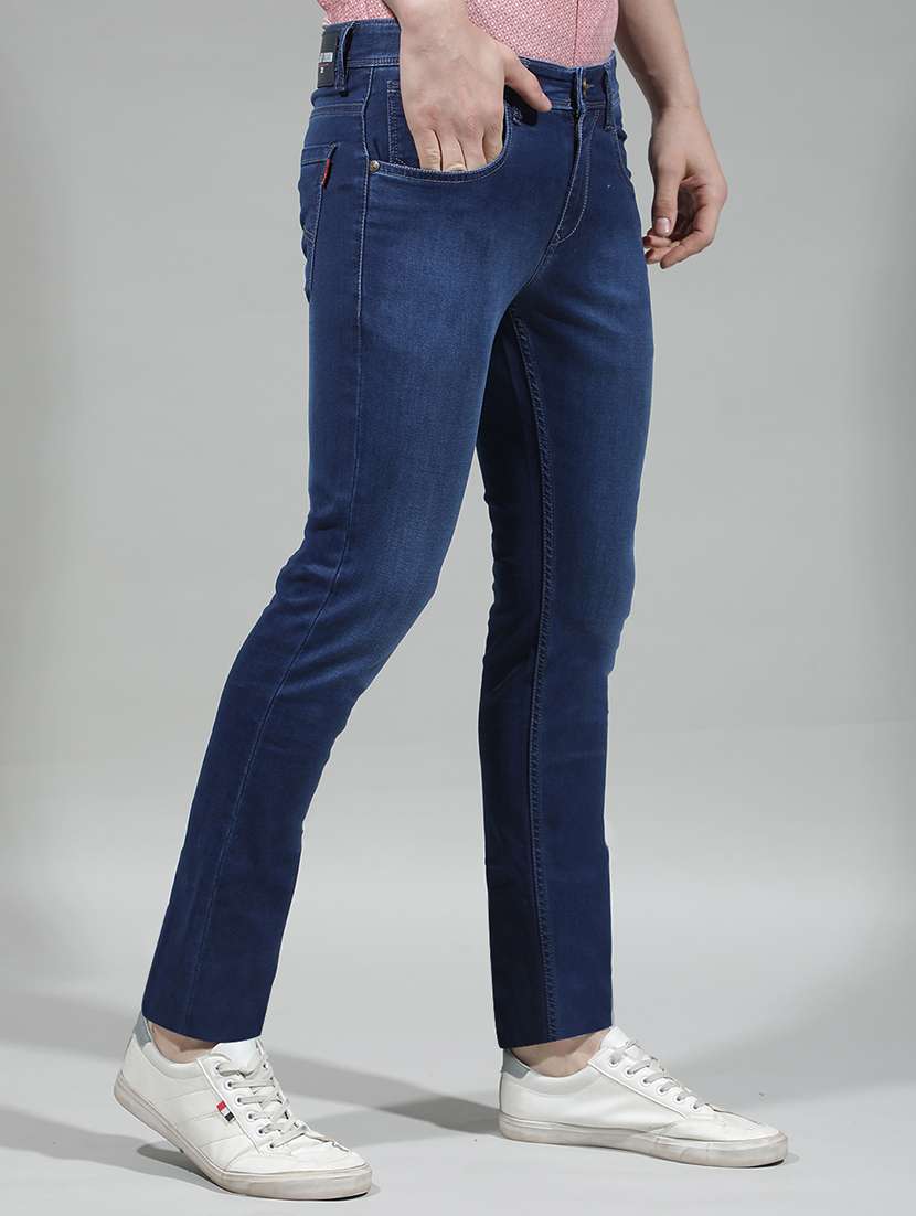 men washed mid rise full length slim fit jeans - 22290453 -  Standard Image - 1