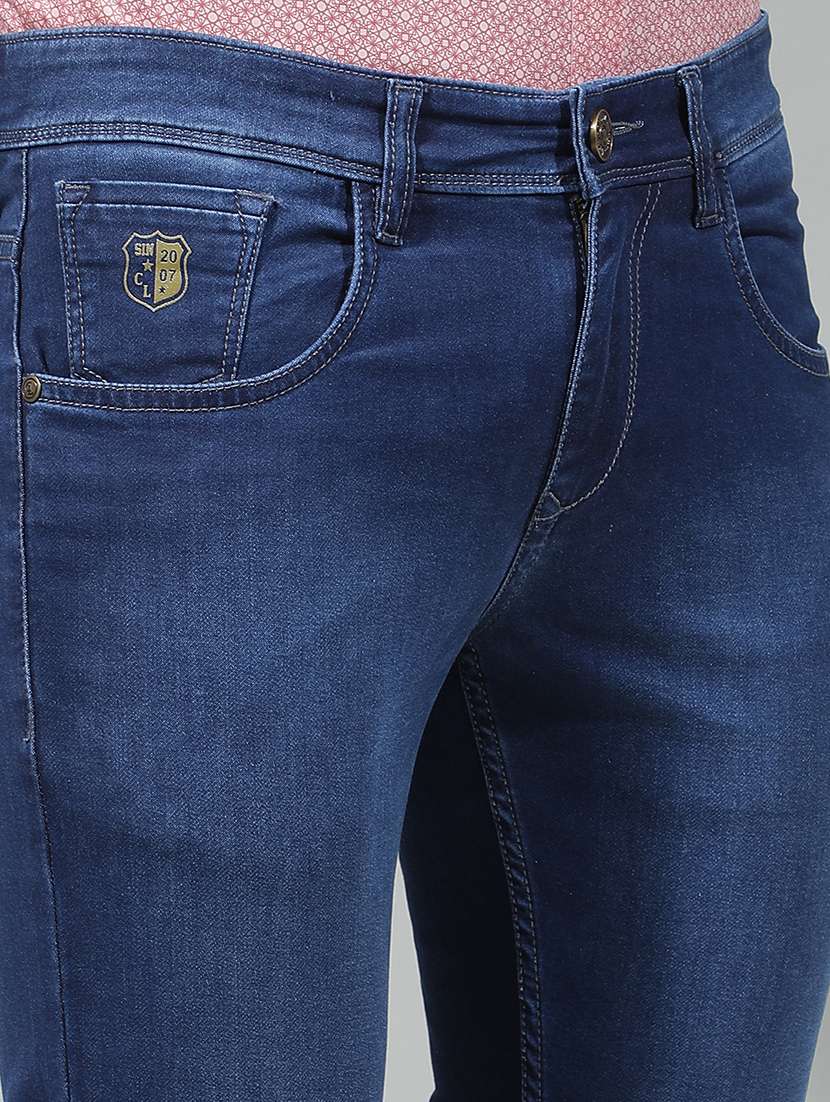 men washed mid rise full length slim fit jeans - 22290453 -  Standard Image - 6