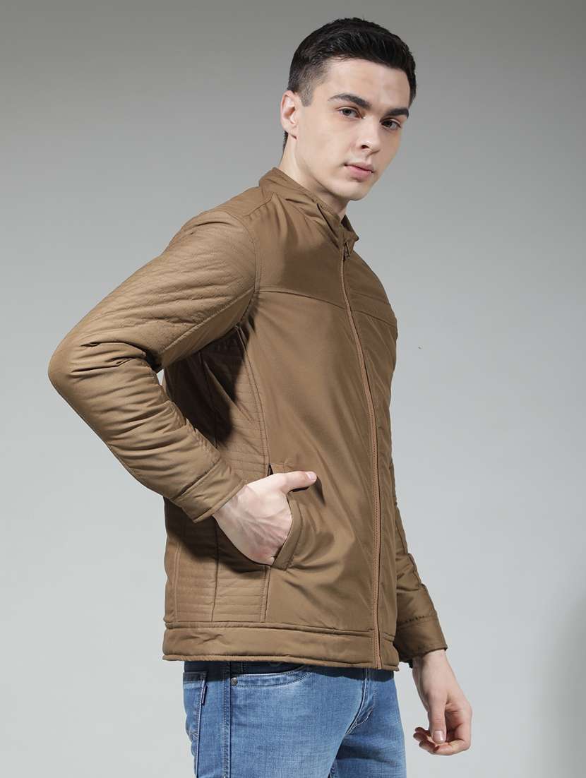 men solid long sleeve insulator bomber jacket - 22290471 -  Standard Image - 1