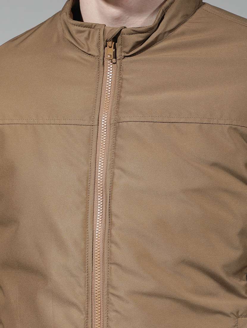 men solid long sleeve insulator bomber jacket - 22290471 -  Standard Image - 6