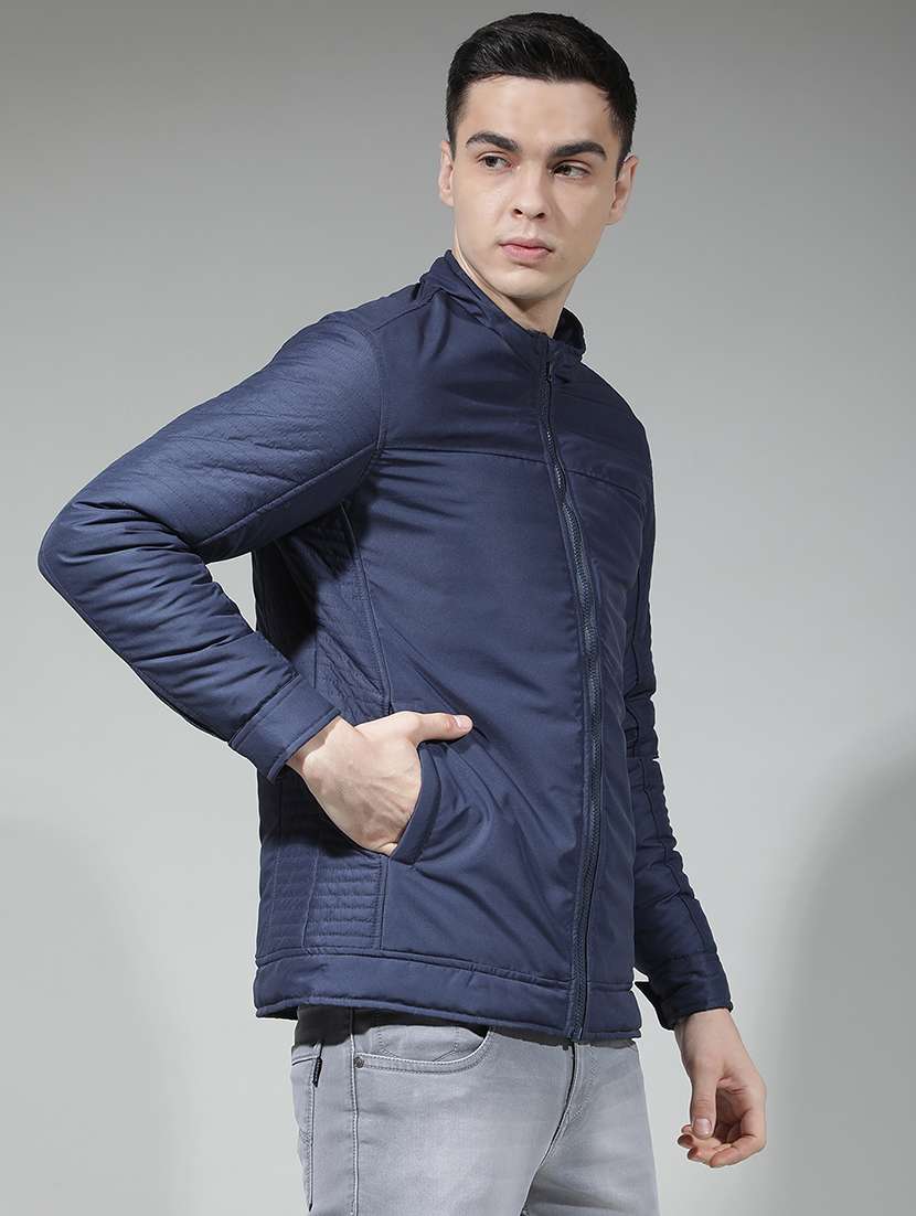 men solid long sleeve insulator bomber jacket - 22290472 -  Standard Image - 1