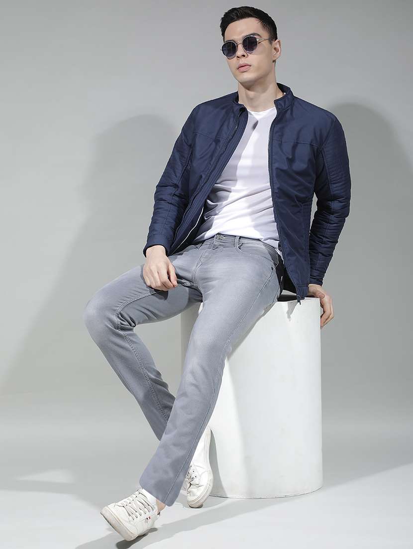 men solid long sleeve insulator bomber jacket - 22290472 -  Standard Image - 4