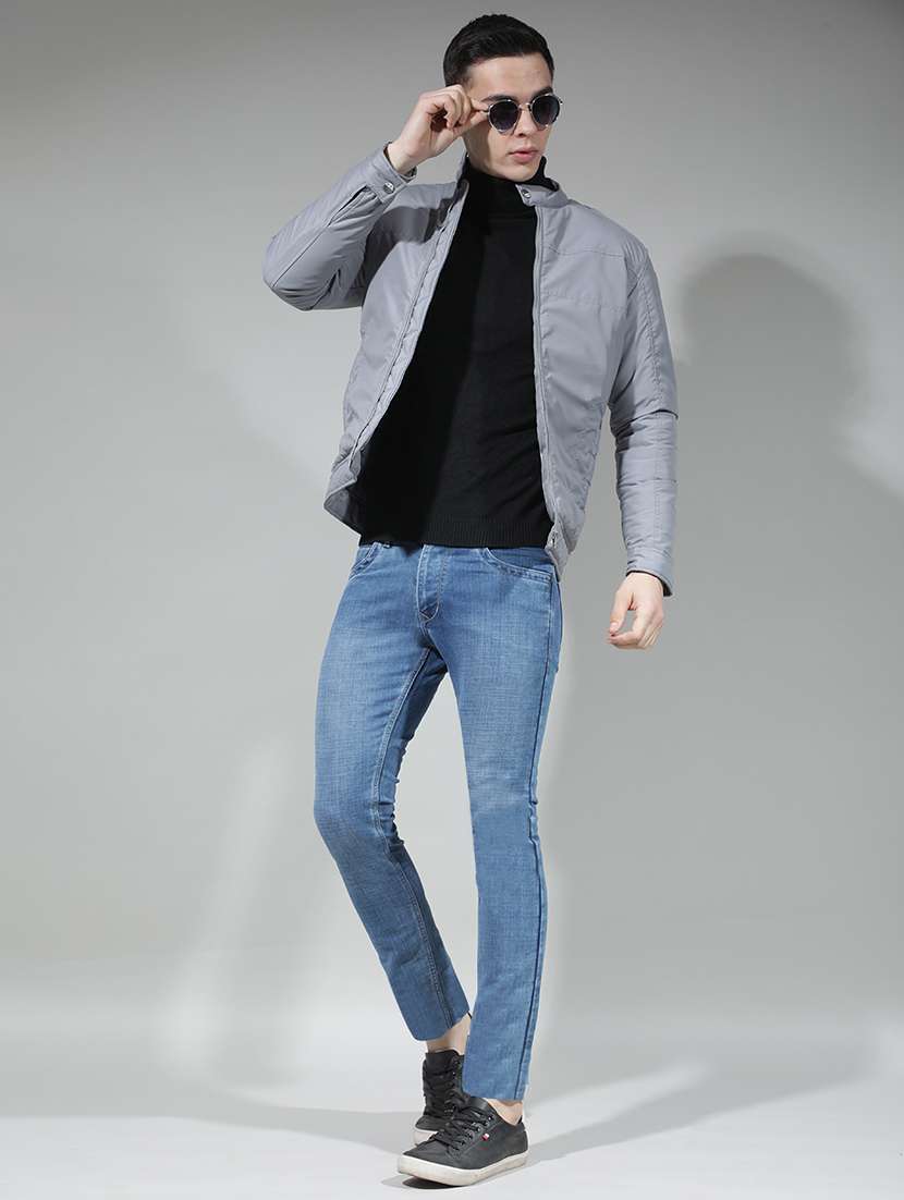 men solid long sleeve insulator bomber jacket - 22290474 -  Standard Image - 6