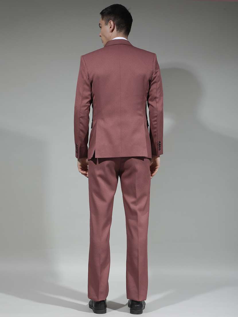 men solid lapel collar 3-piece suit set - 22290483 -  Standard Image - 6