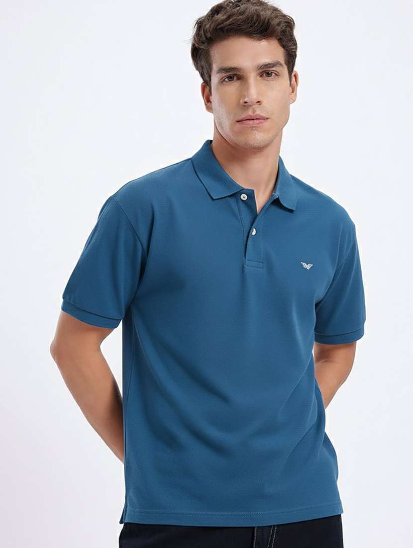 men solid short sleeve polo t-shirt - 22290609 -  Standard Image - 1