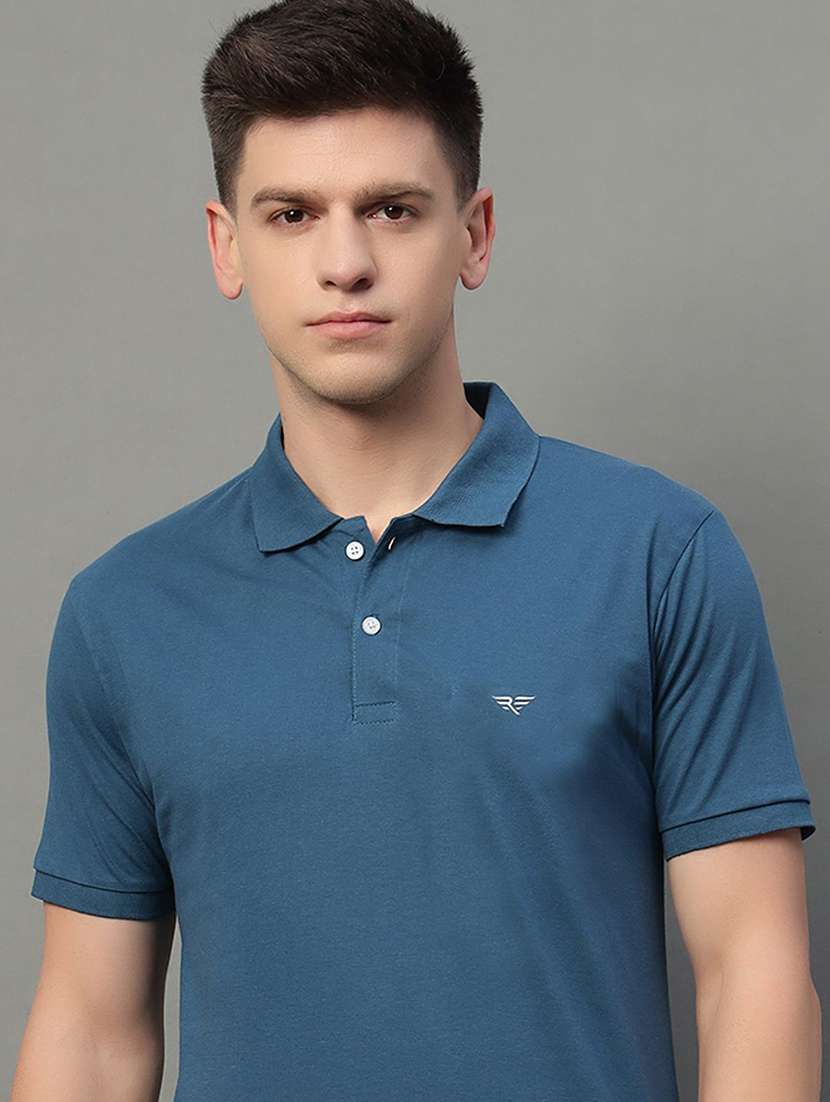 men solid short sleeve polo t-shirt - 22290619 -  Standard Image - 1