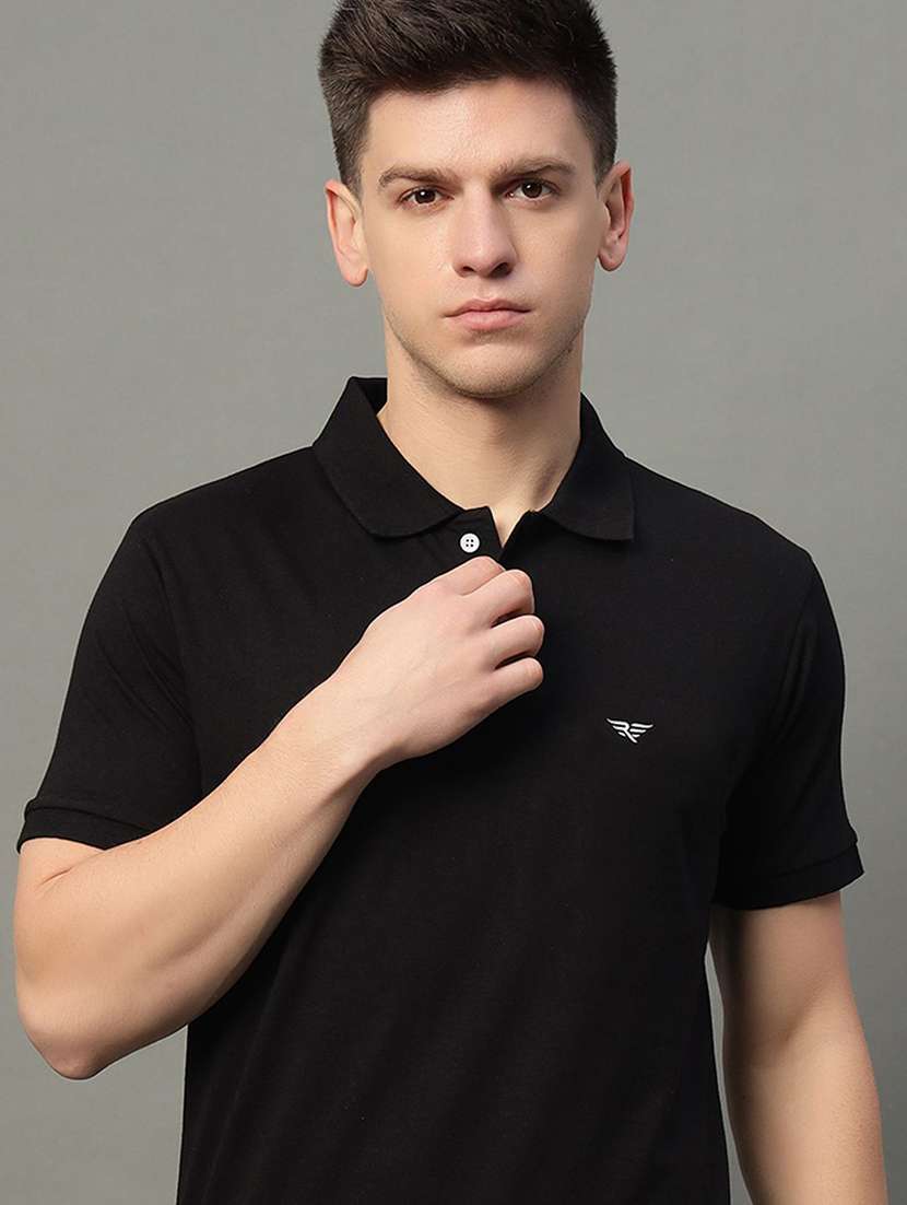 men solid short sleeve polo t-shirt - 22290620 -  Standard Image - 1