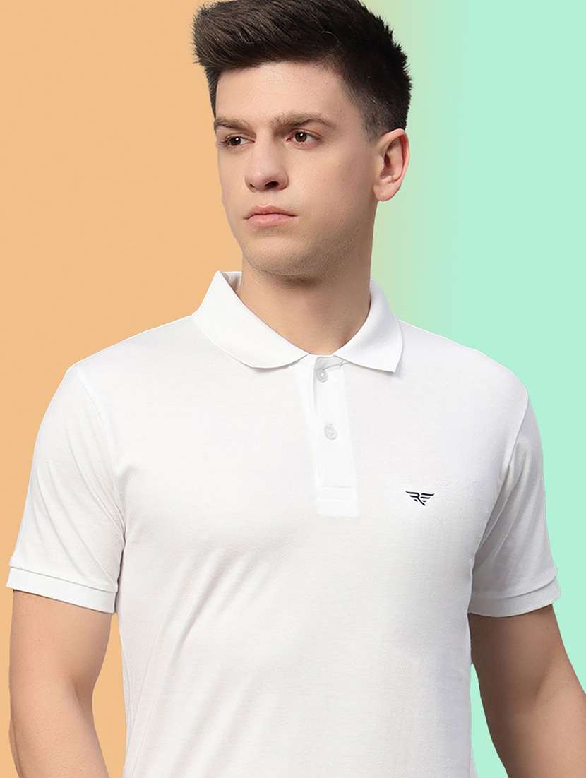 men solid short sleeve polo t-shirt - 22290623 -  Standard Image - 1