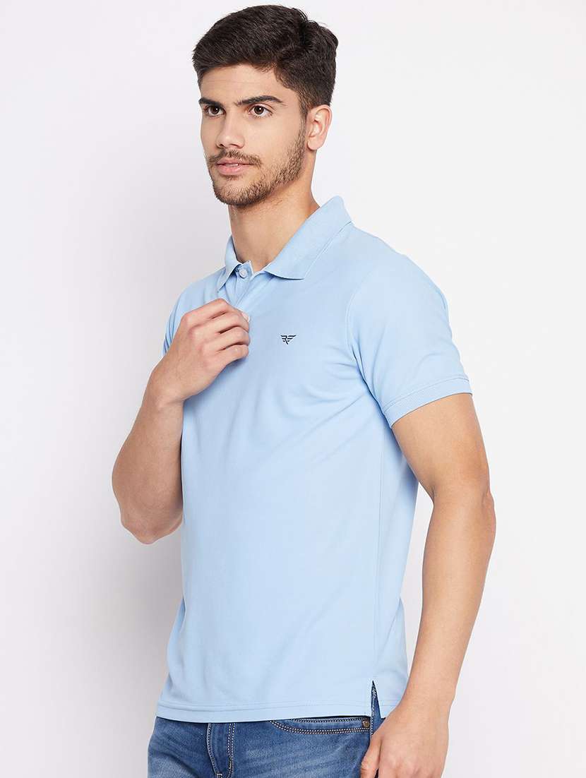 men solid short sleeve polo t-shirt - 22290627 -  Standard Image - 1
