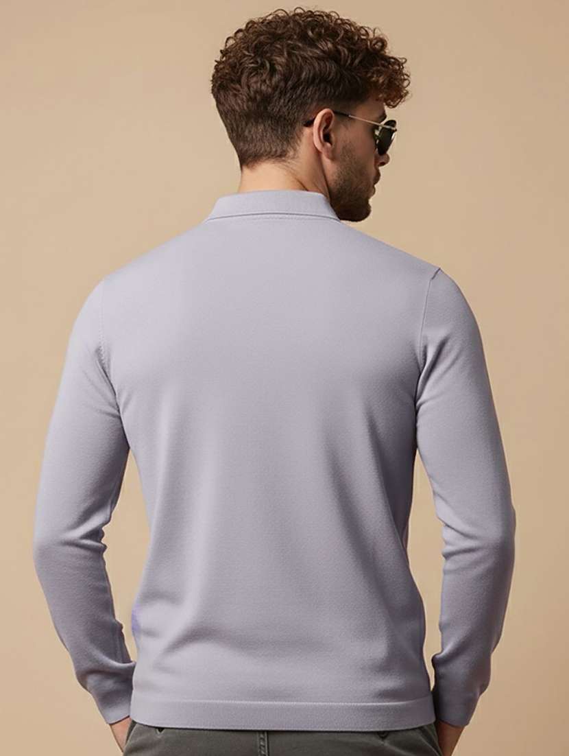 men solid long sleeve polo t-shirt - 22290631 -  Standard Image - 1