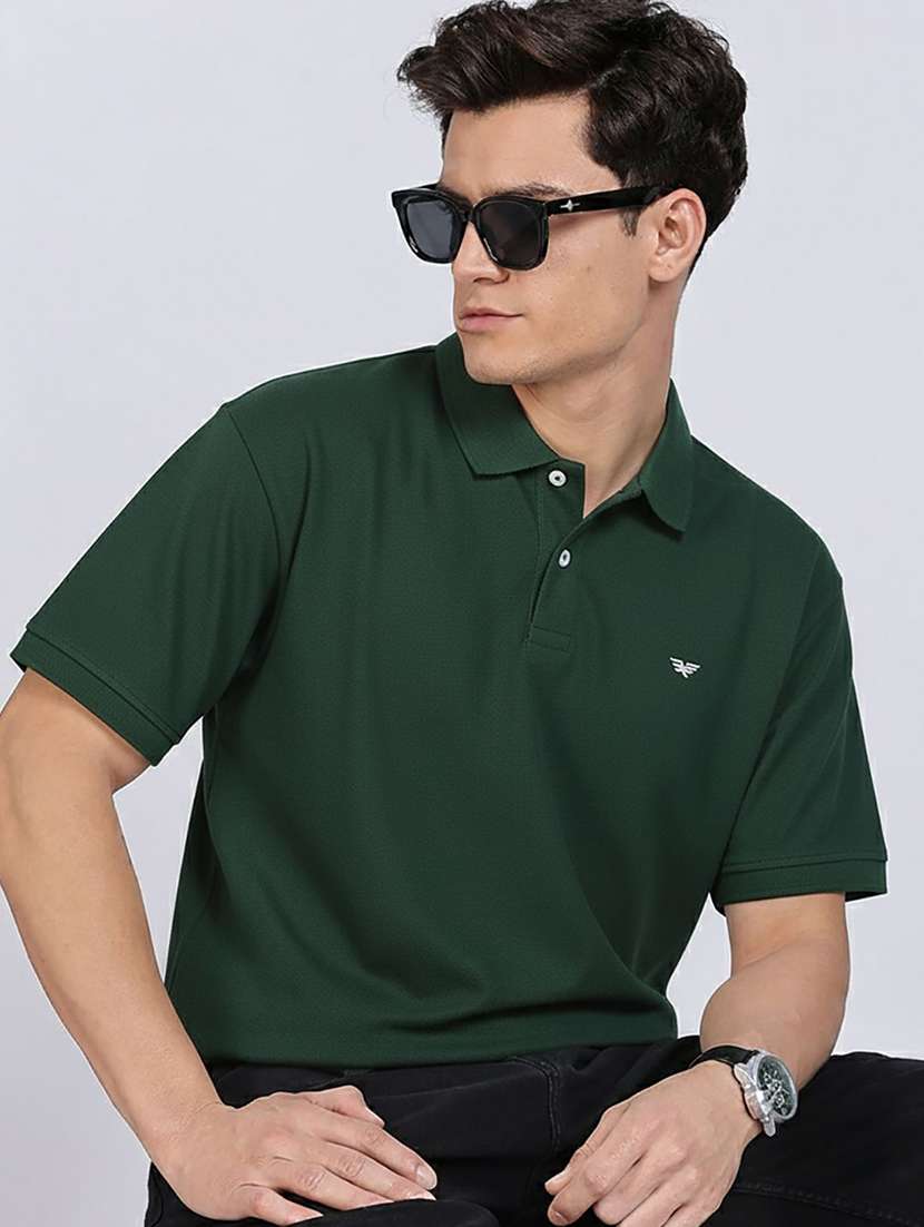 men solid short sleeve polo t-shirt - 22290637 -  Standard Image - 1