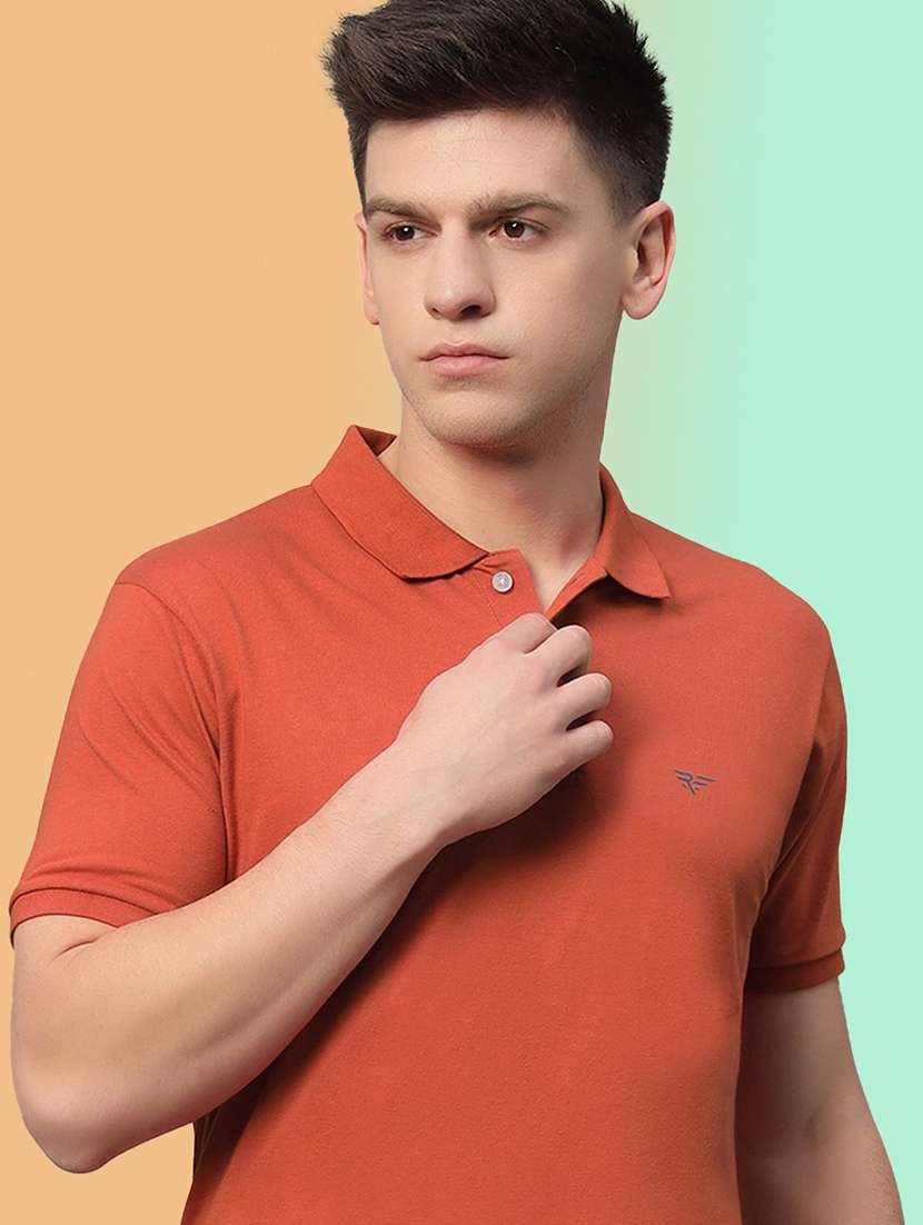 men solid short sleeve polo t-shirt - 22290640 -  Standard Image - 1