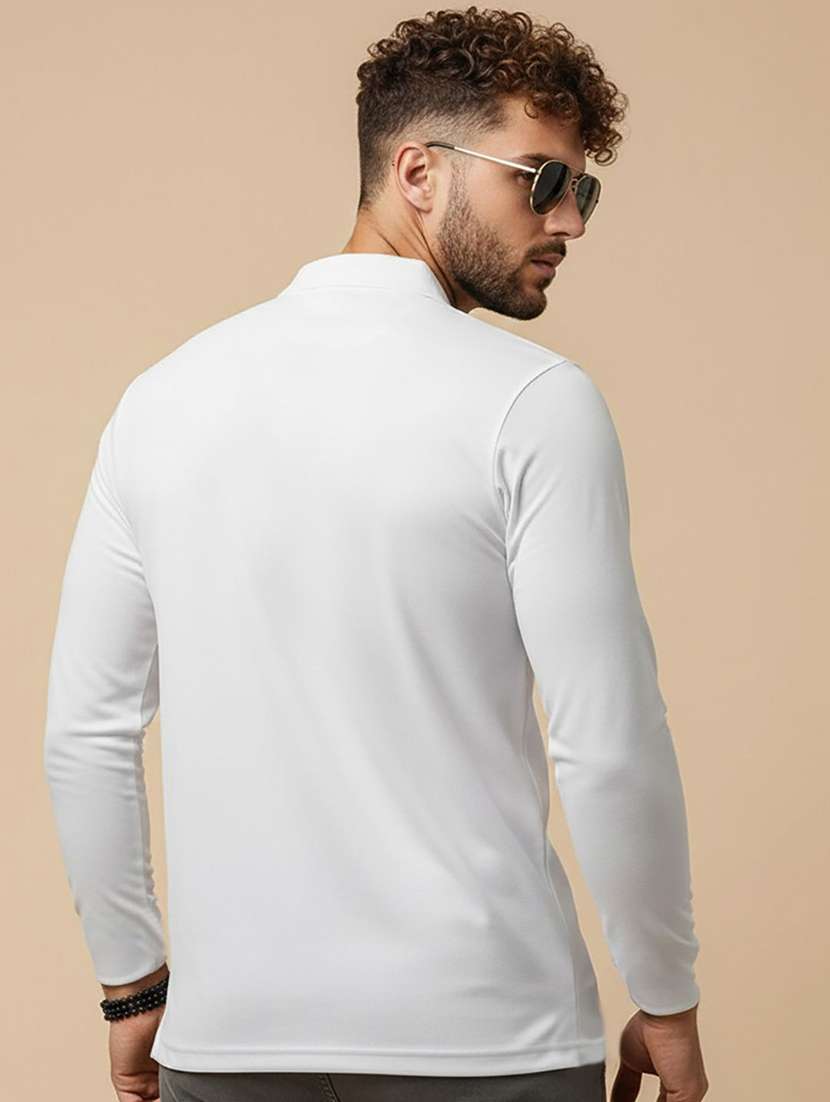 men solid long sleeve polo t-shirt - 22290645 -  Standard Image - 1