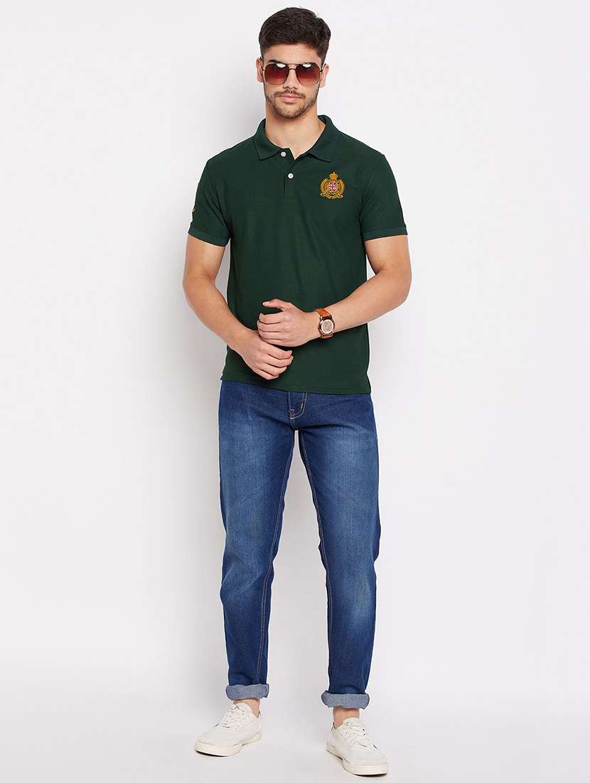 men solid short sleeve polo t-shirt - 22290678 -  Standard Image - 1