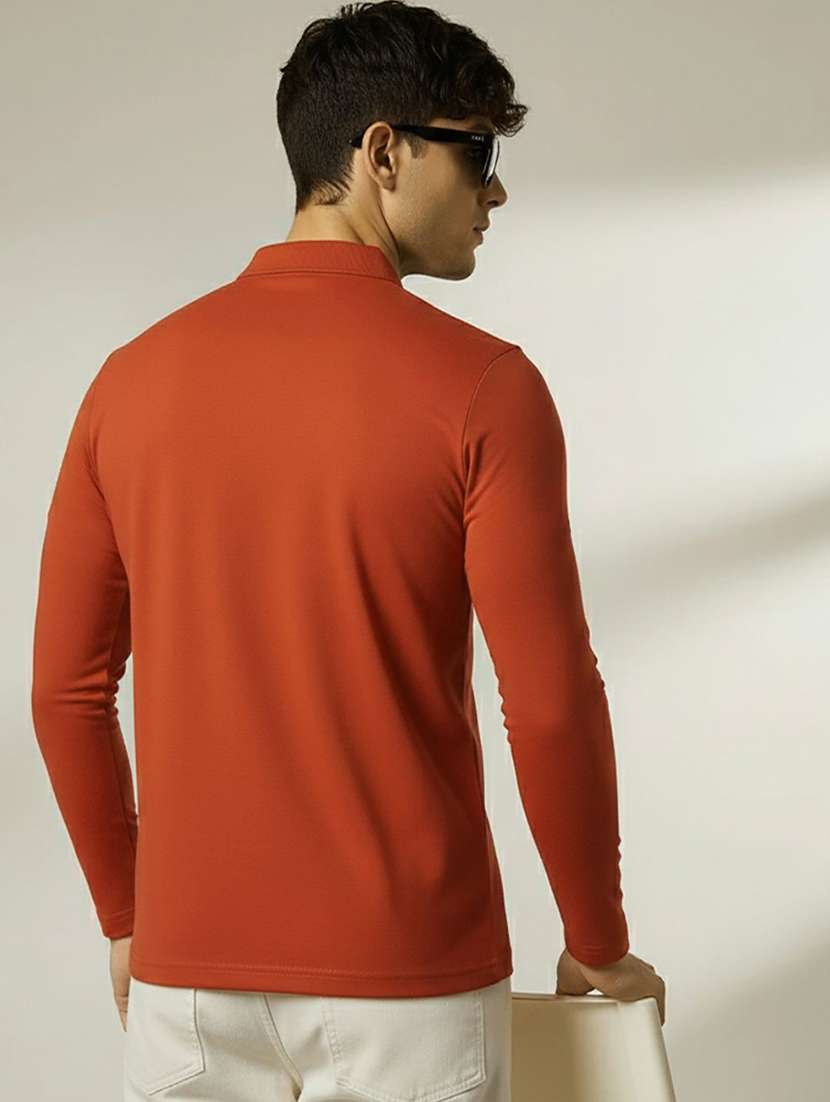 men solid long sleeve polo t-shirt - 22290898 -  Standard Image - 1