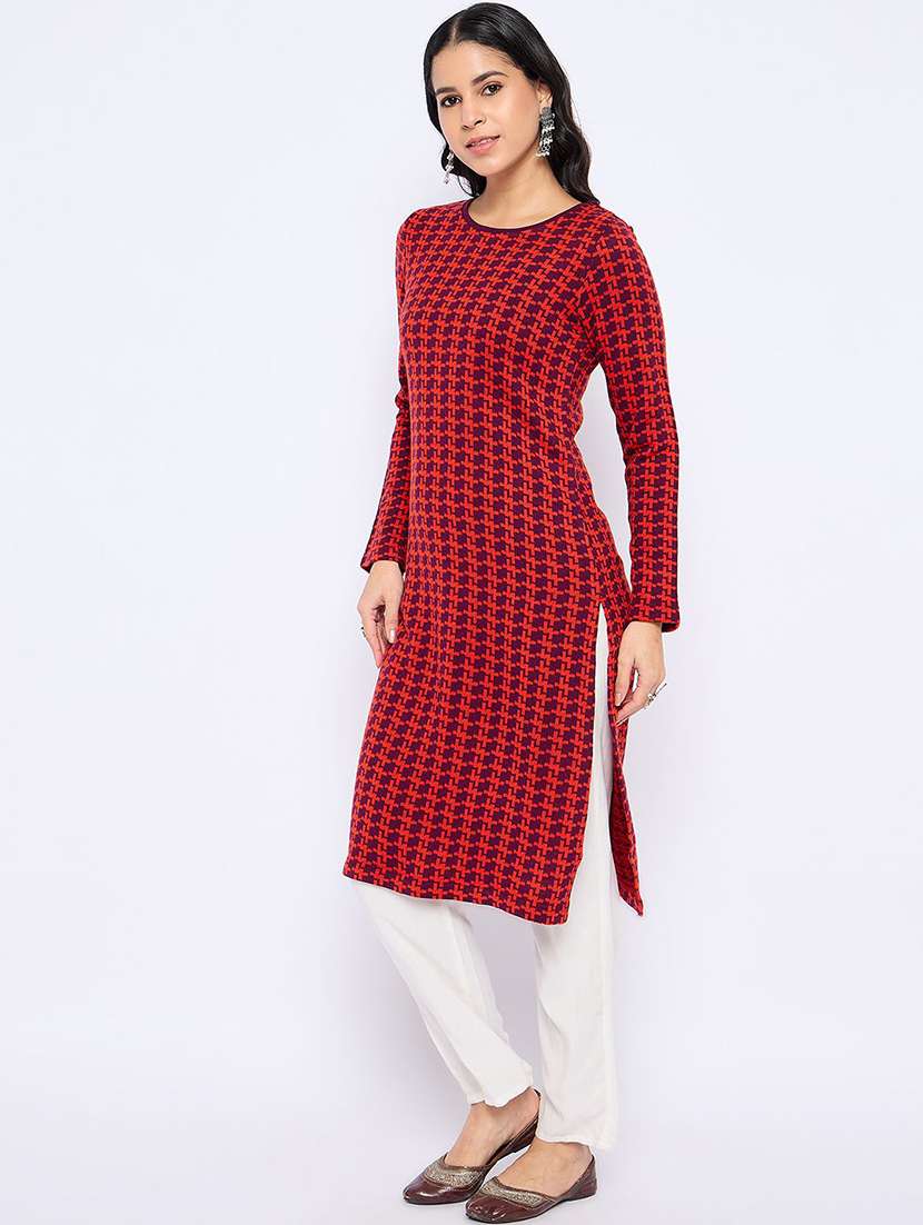 women self desgin long sleeve winter wear kurta  - 22291135 -  Standard Image - 1