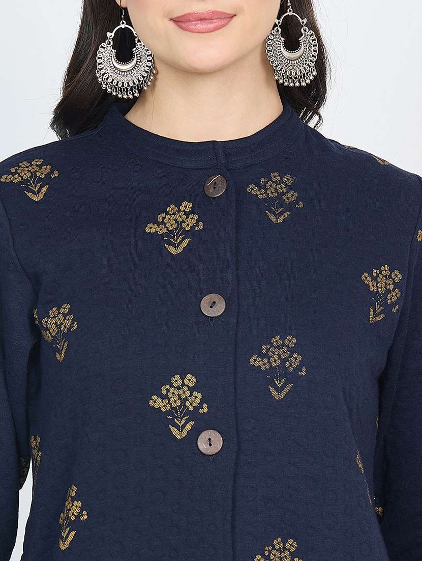 women floral long sleeve winter wear kurta  - 22291151 -  Standard Image - 4