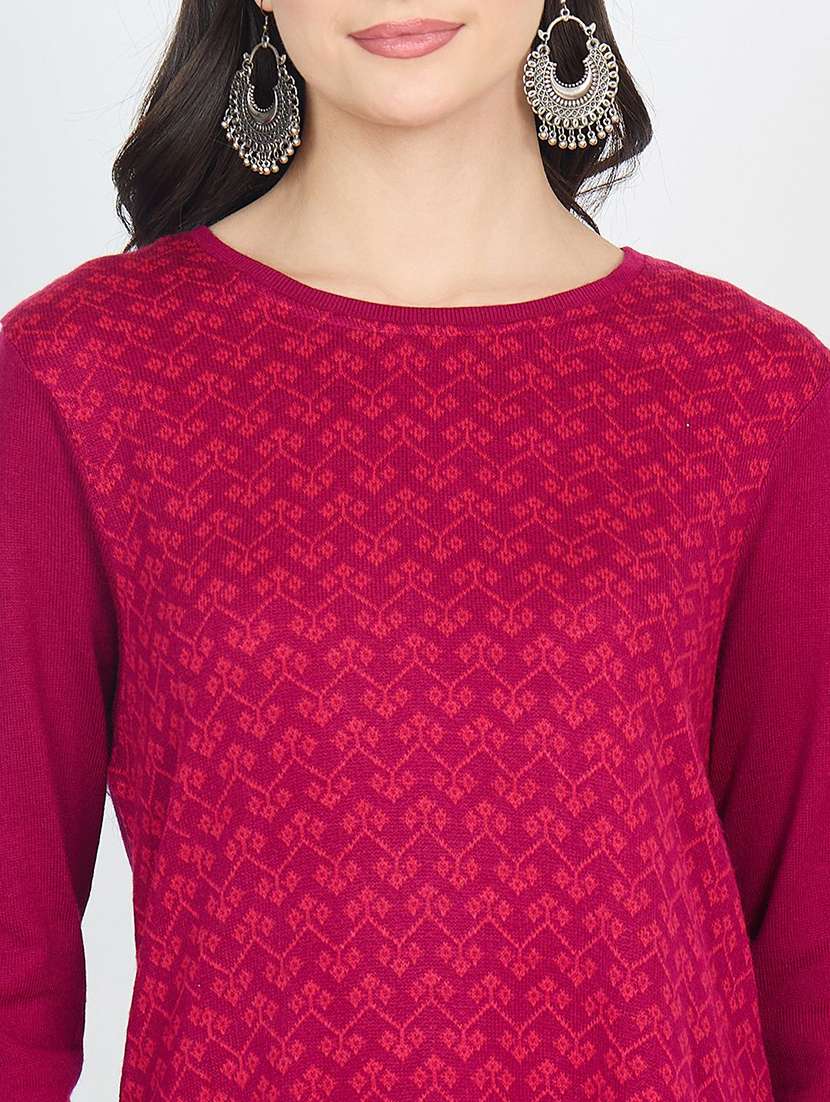 women self design long sleeve winter wear kurta  - 22291173 -  Standard Image - 4