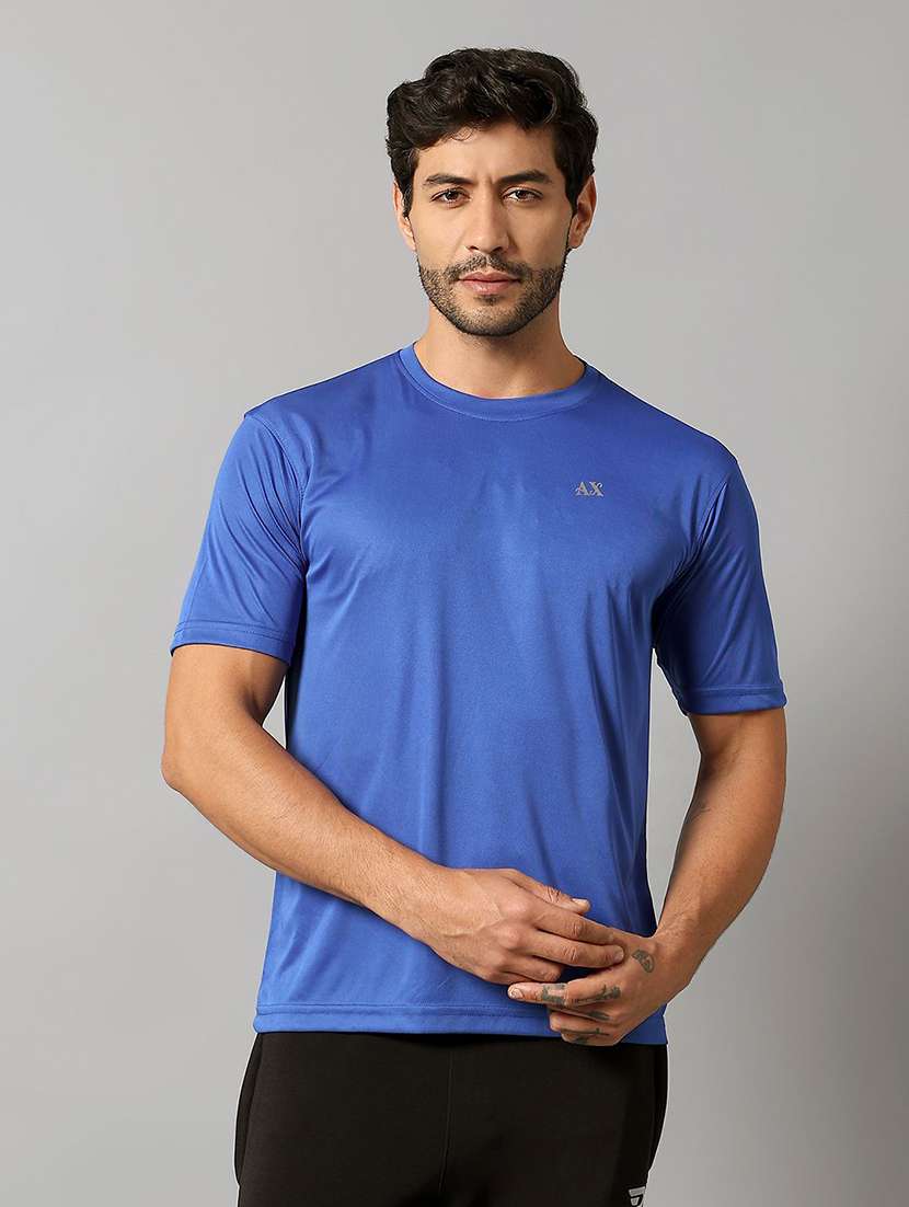 men solid short sleeve regular fit t-shirt
