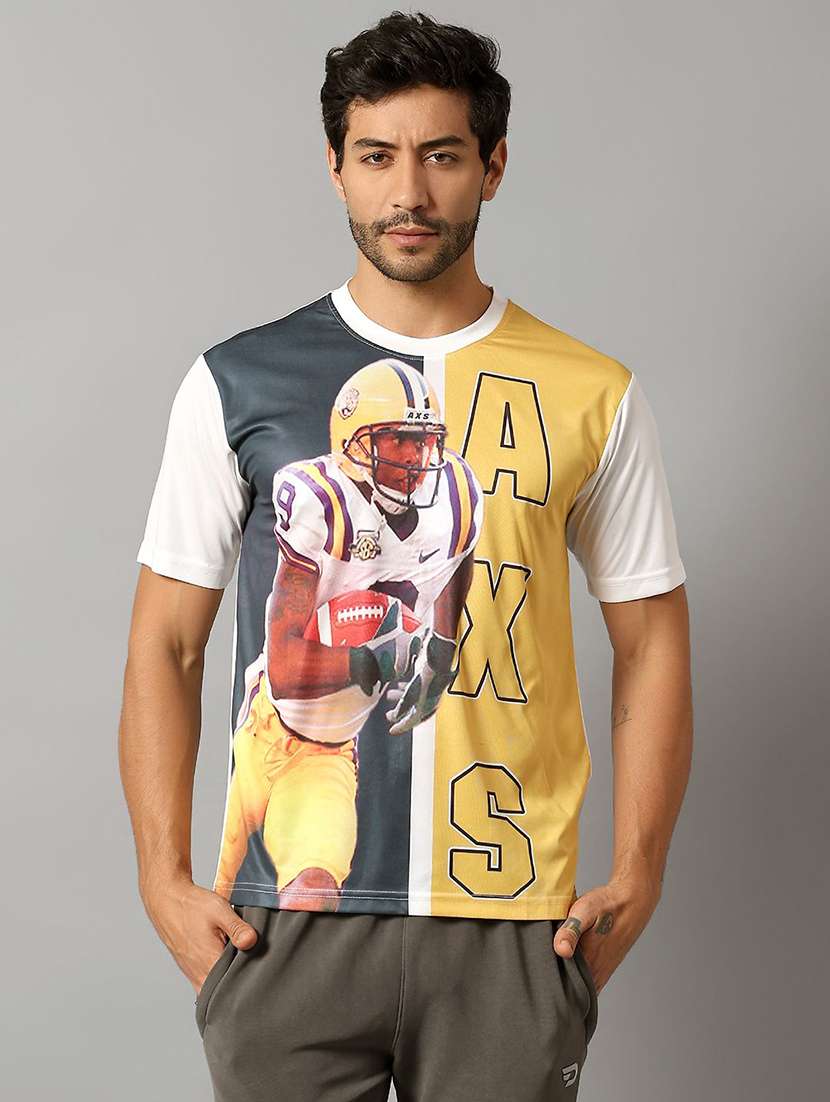 men printed short sleeve regular fit t-shirt