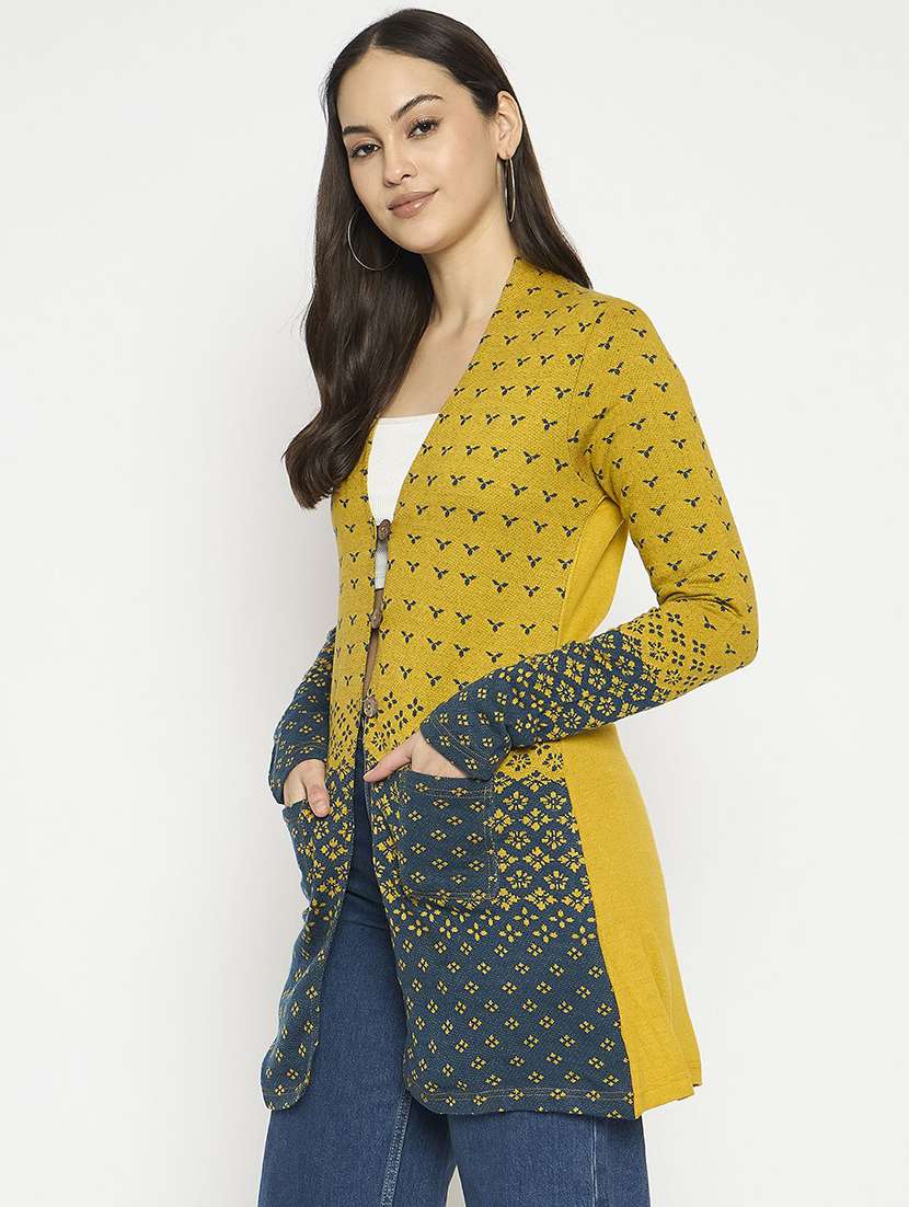 women self designed long sleeve woolen shrug - 22291242 -  Standard Image - 1