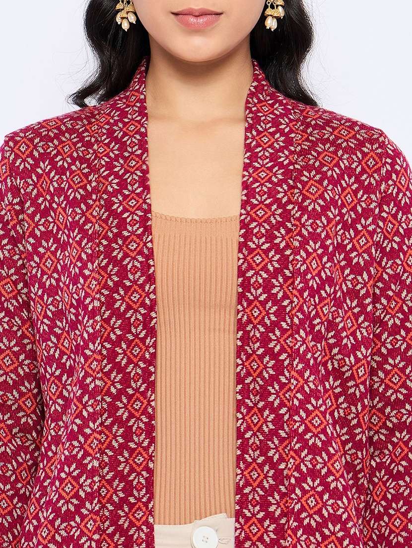 women self designed long sleeve shrug - 22291251 -  Standard Image - 4