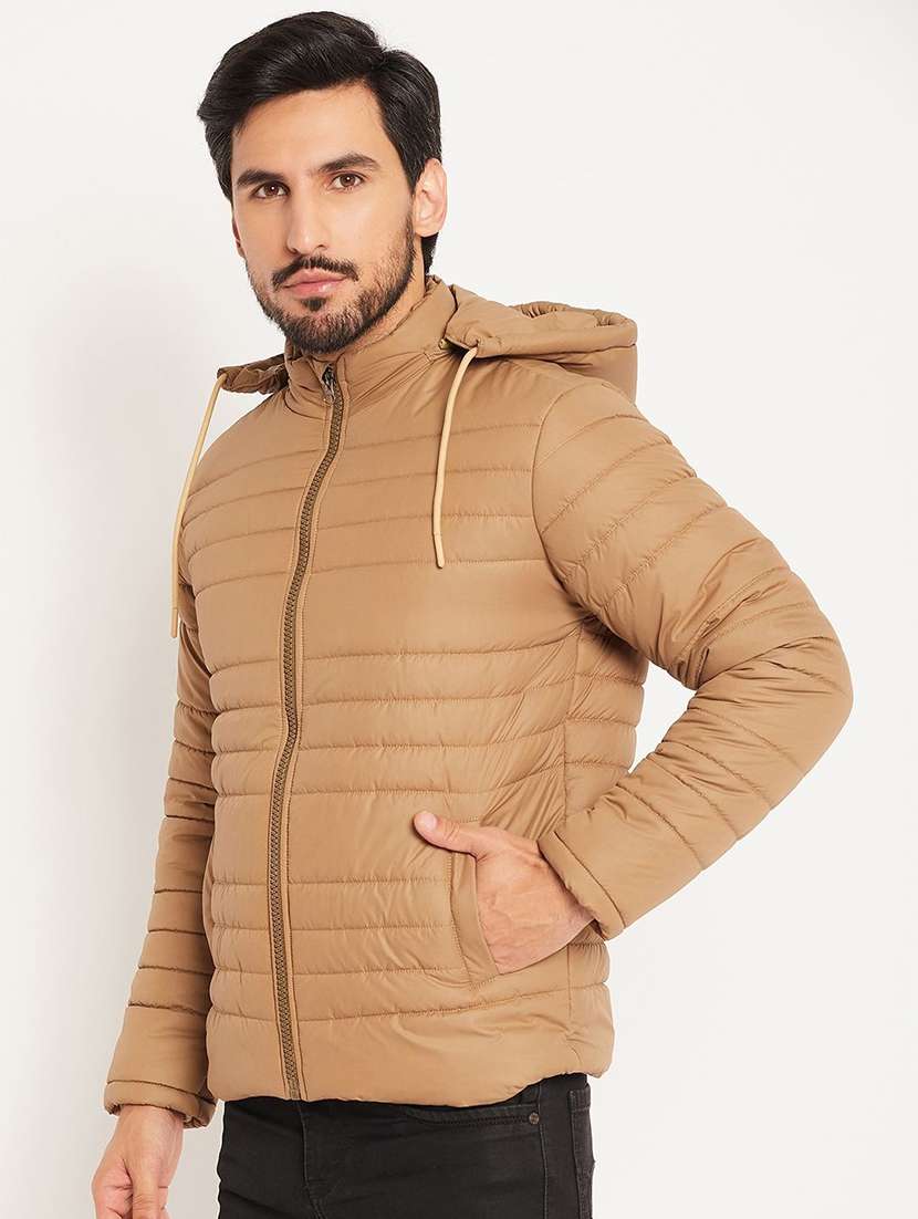 men solid long sleeve puffer jacket - 22291417 -  Standard Image - 1