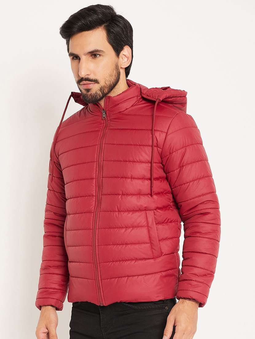 men solid long sleeve puffer jacket - 22291418 -  Standard Image - 1