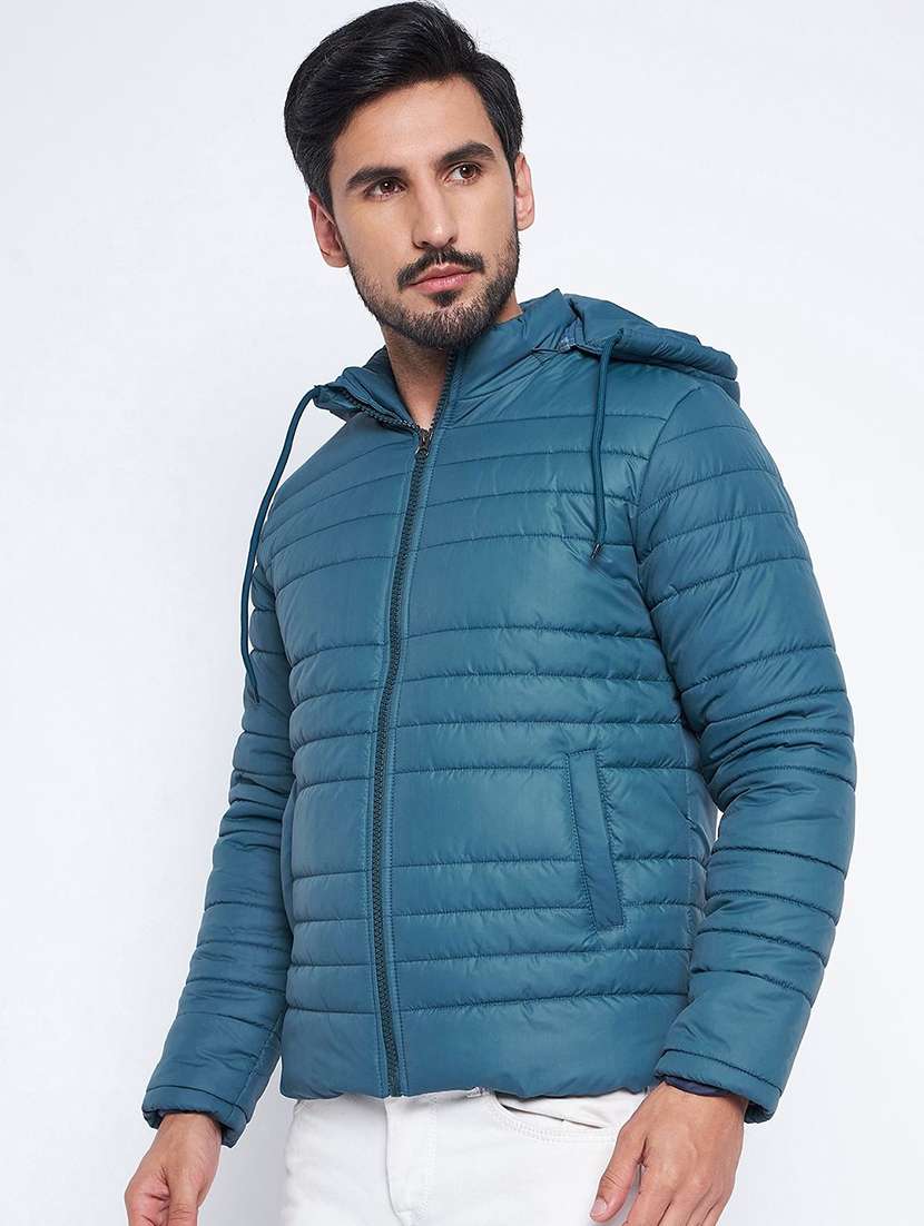 men solid long sleeve puffer jacket - 22291434 -  Standard Image - 1