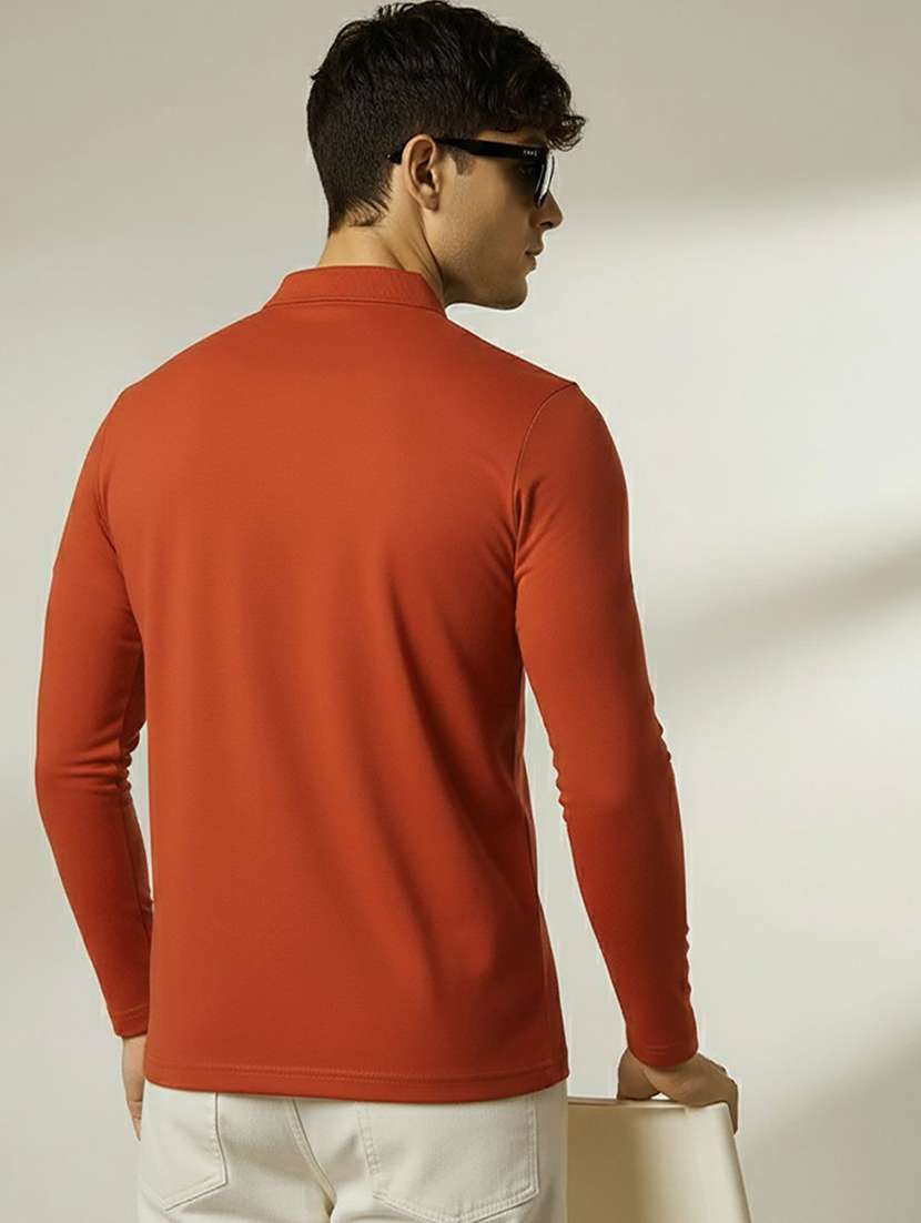 men solid long sleeve polo t-shirt - 22291487 -  Standard Image - 1
