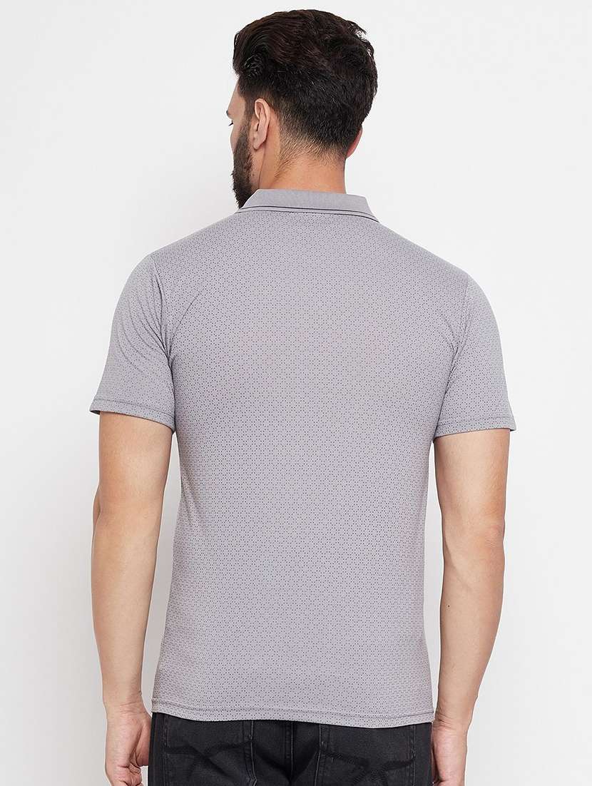 men printed short sleeve polo t-shirt - 22291496 -  Standard Image - 1