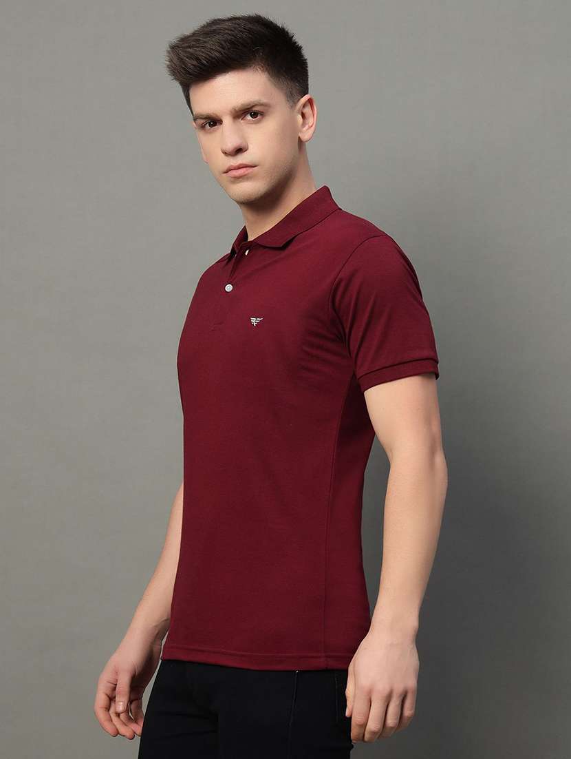 men solid short sleeve regular fit polo t-shirt - 22291537 -  Standard Image - 1
