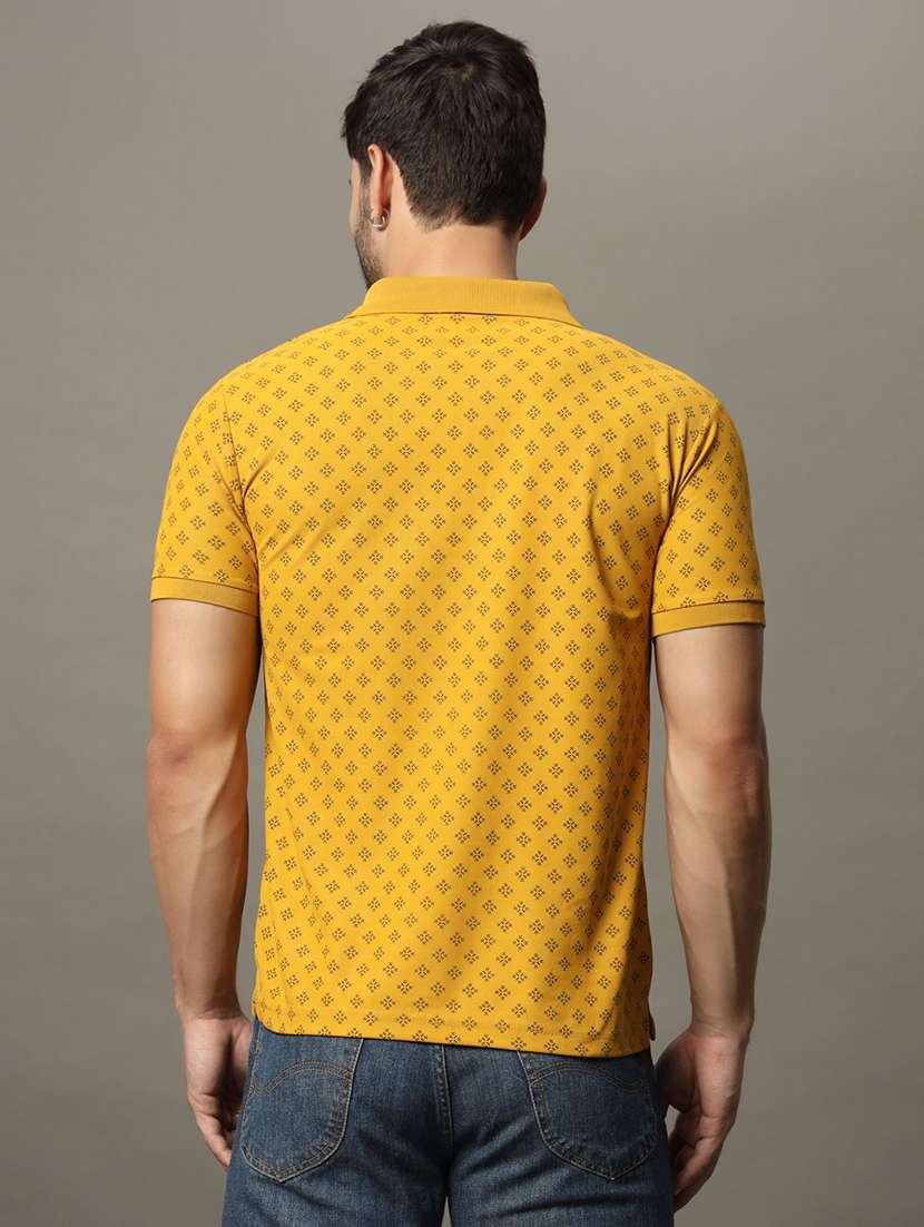 men printed short sleeve polo t-shirt - 22291552 -  Standard Image - 1