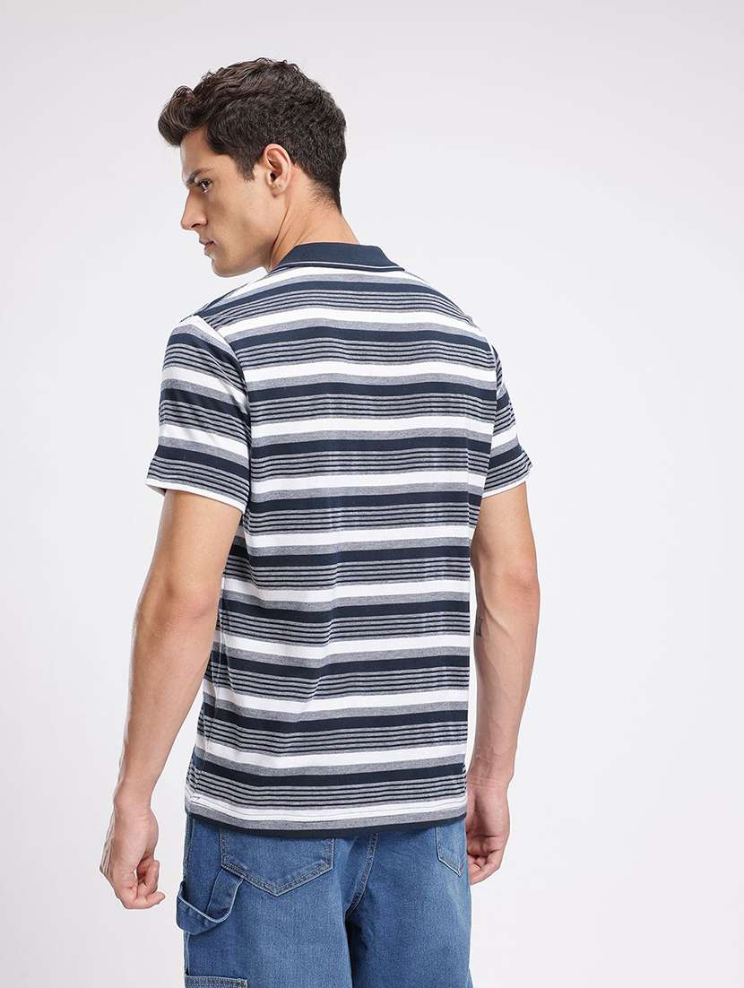 men striped short sleeve polo t-shirt - 22291577 -  Standard Image - 1
