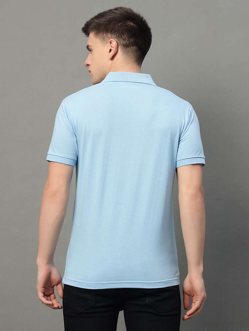 men solid short sleeve regular fit polo t-shirt - 22291603 -  Standard Image - 1