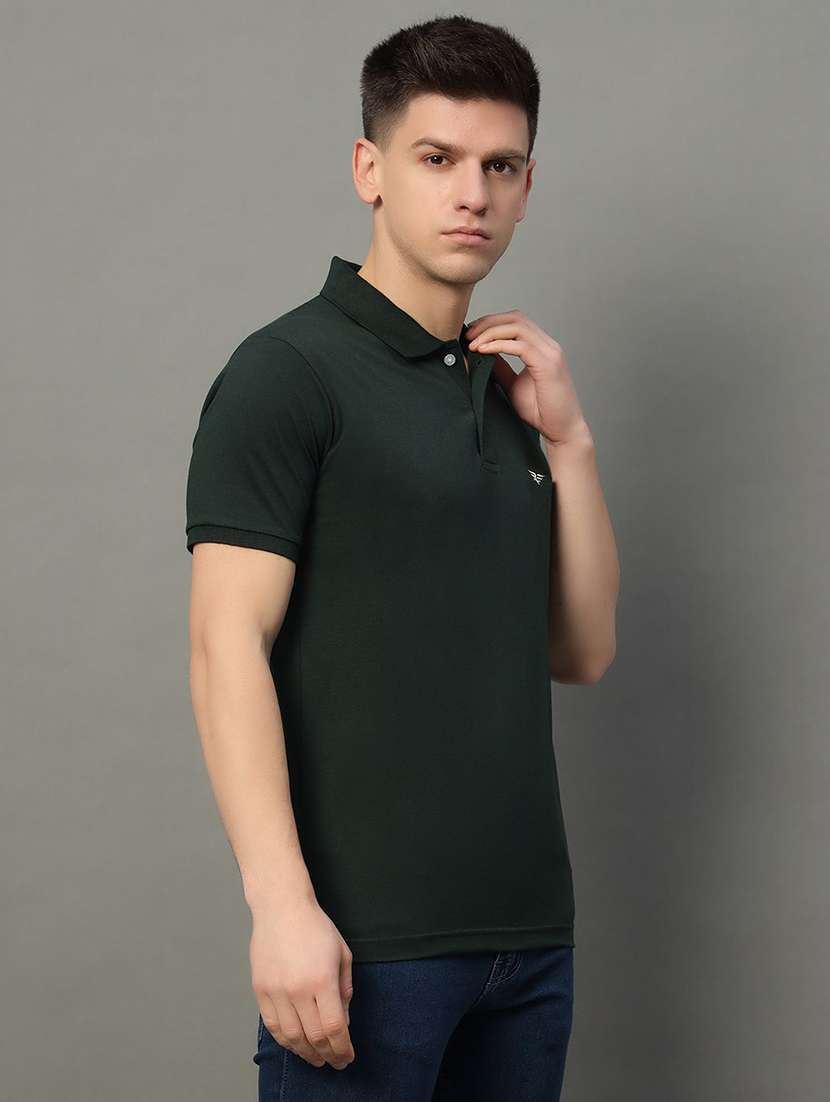 men solid short sleeve regular fit polo t-shirt - 22291615 -  Standard Image - 1