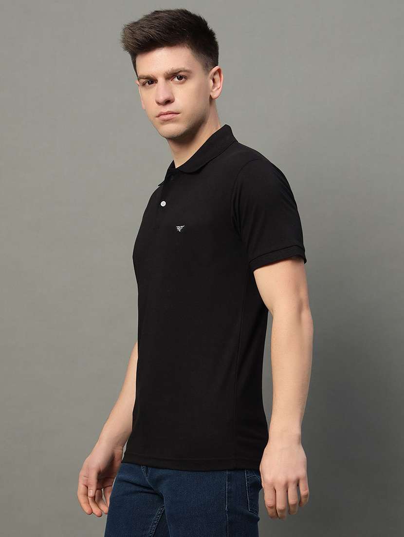 men solid short sleeve regular fit polo t-shirt - 22291674 -  Standard Image - 1