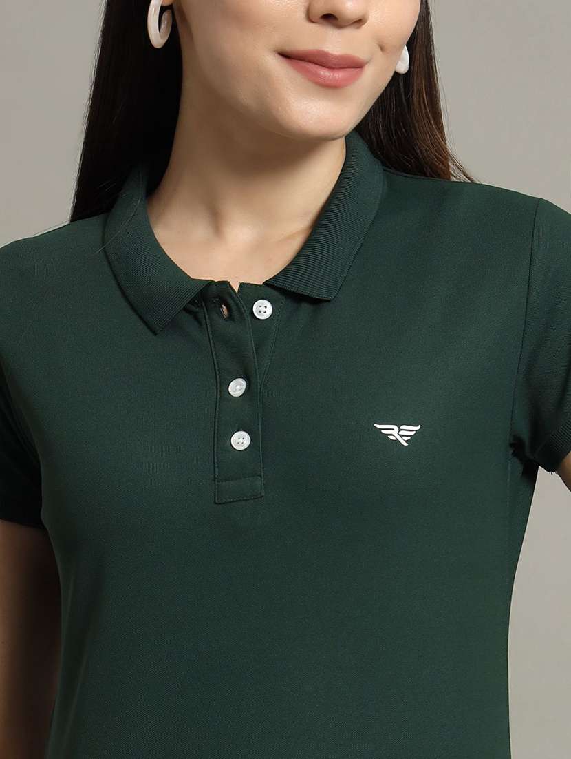 women solid short sleeve polo t-shirt - 22291737 -  Standard Image - 4