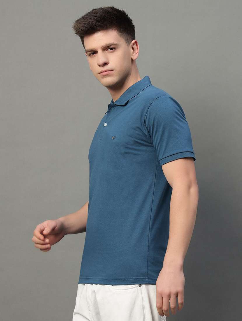 men solid short sleeve regular fit polo t-shirt - 22291761 -  Standard Image - 1