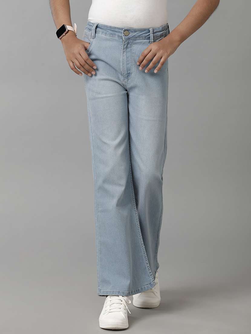 girls solid mid rise bootcut jean - 22291976 -  Standard Image - 1