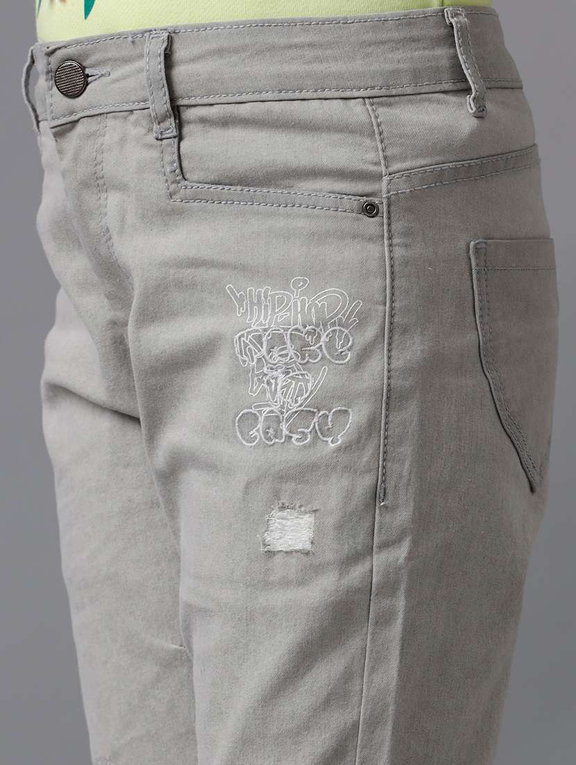 girls solid mid rise slim fit jean - 22291979 -  Standard Image - 4