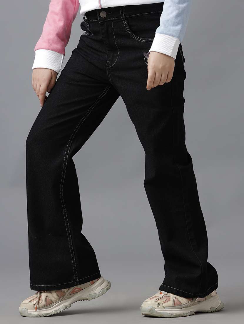 girls solid mid rise bootcut jean - 22291980 -  Standard Image - 1